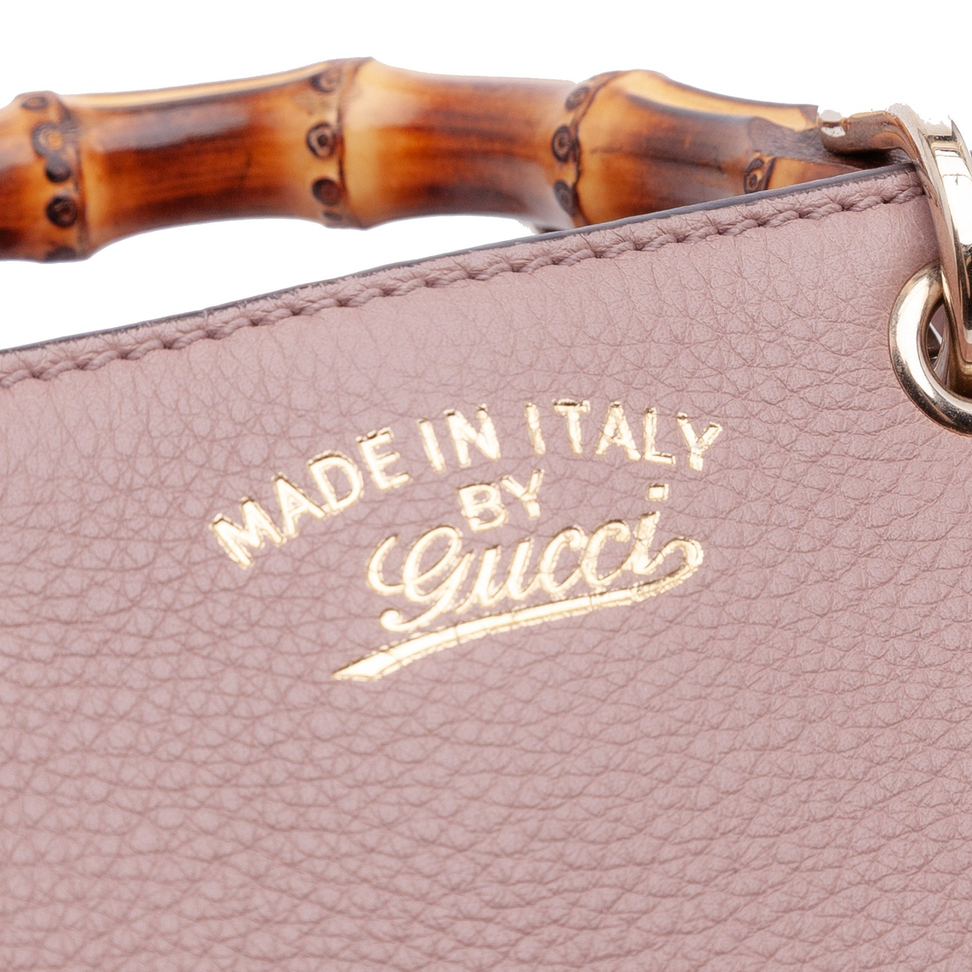 Gucci Mini Calfskin Bamboo Shopper Satchel