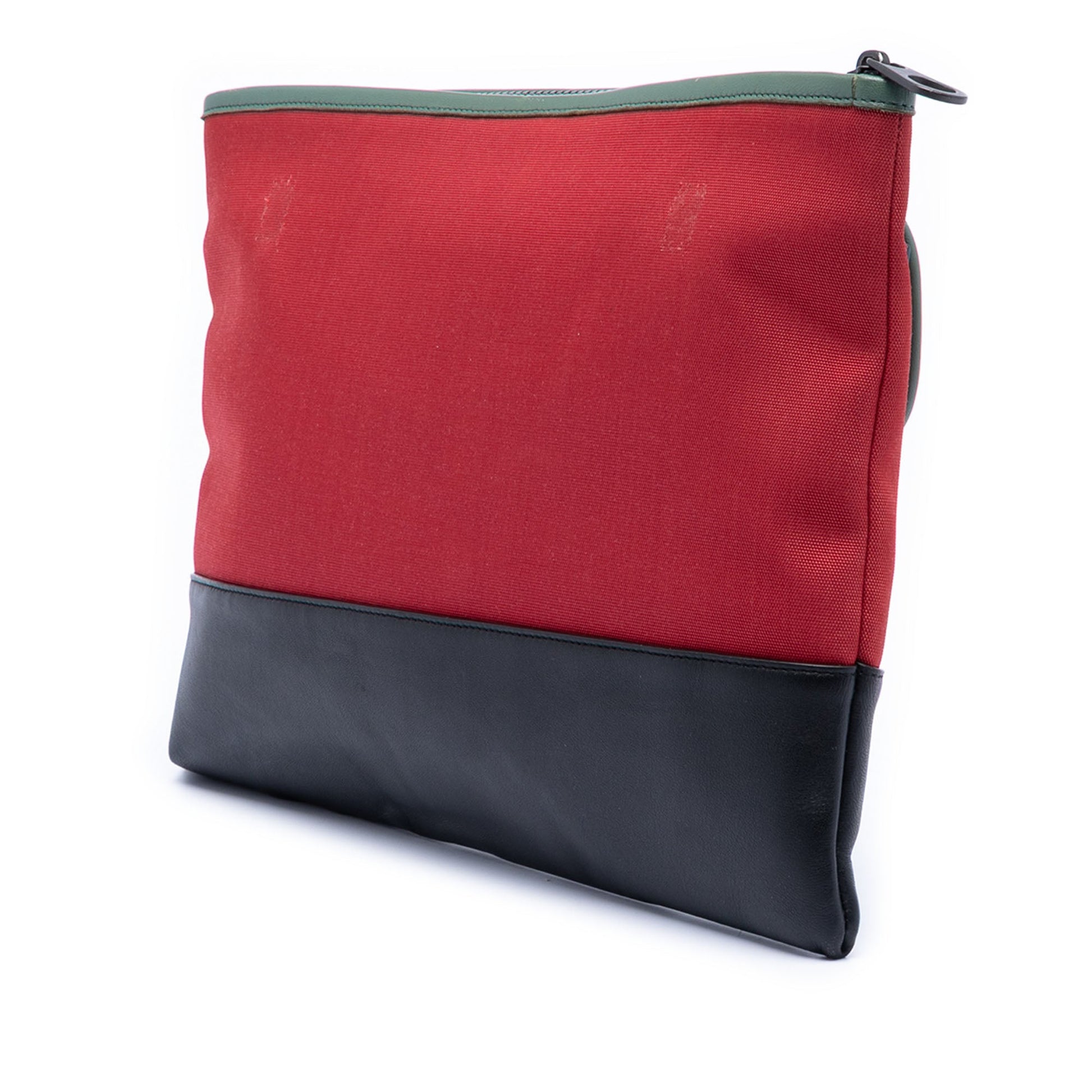 Bottega Veneta Canvas and Nappa Intrecciato Clutch