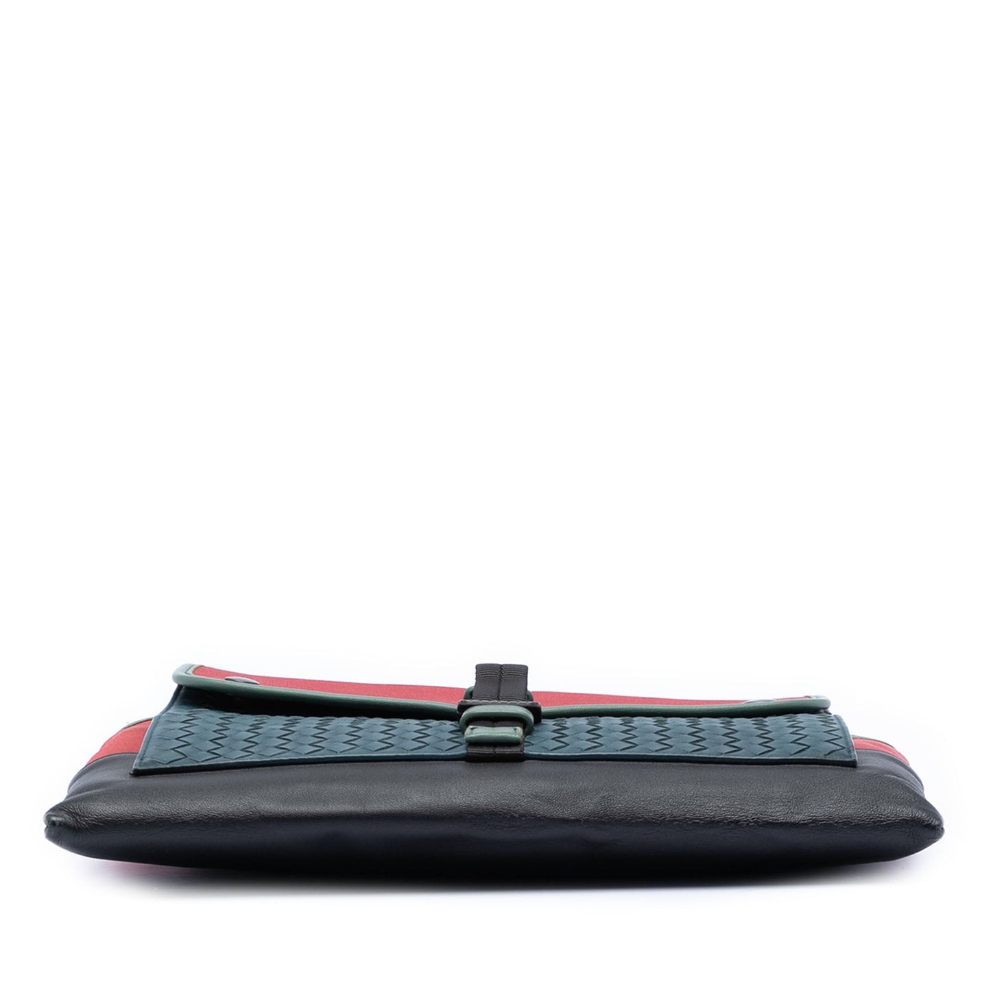 Bottega Veneta Canvas and Nappa Intrecciato Clutch