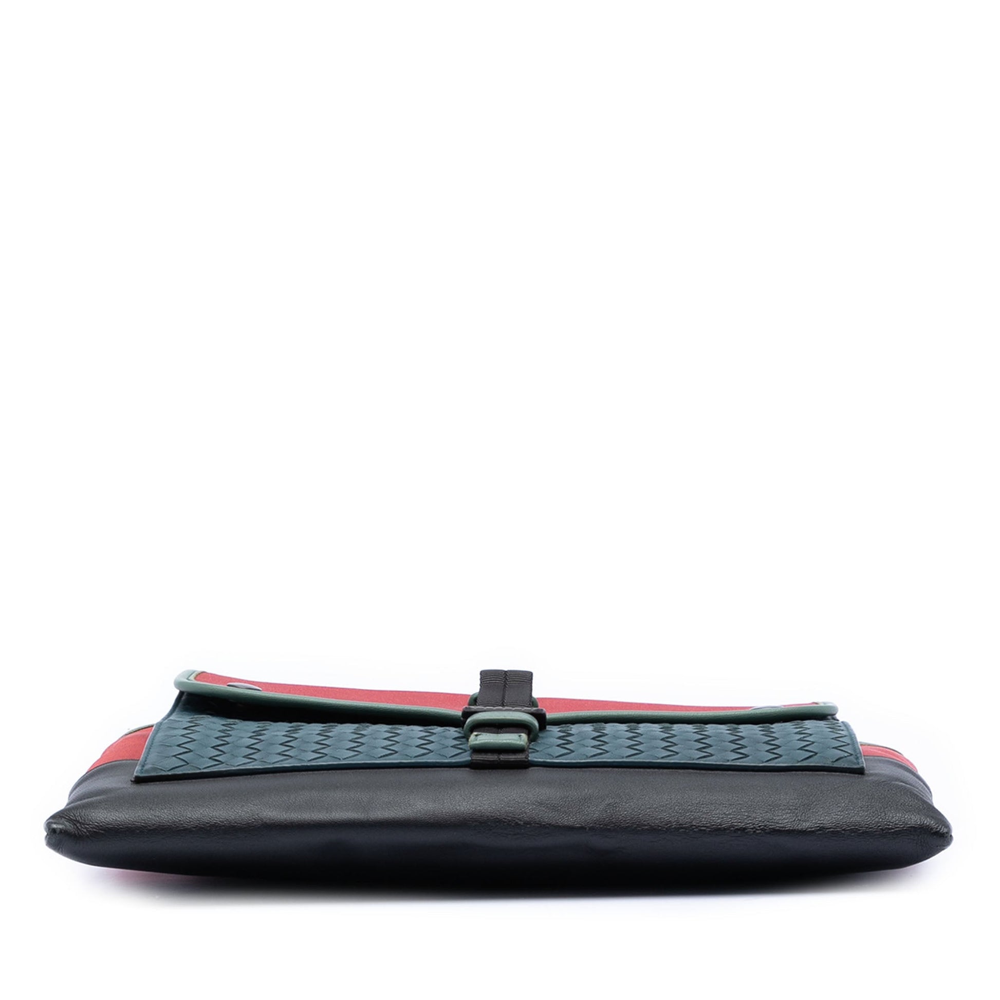 Bottega Veneta Canvas and Nappa Intrecciato Clutch
