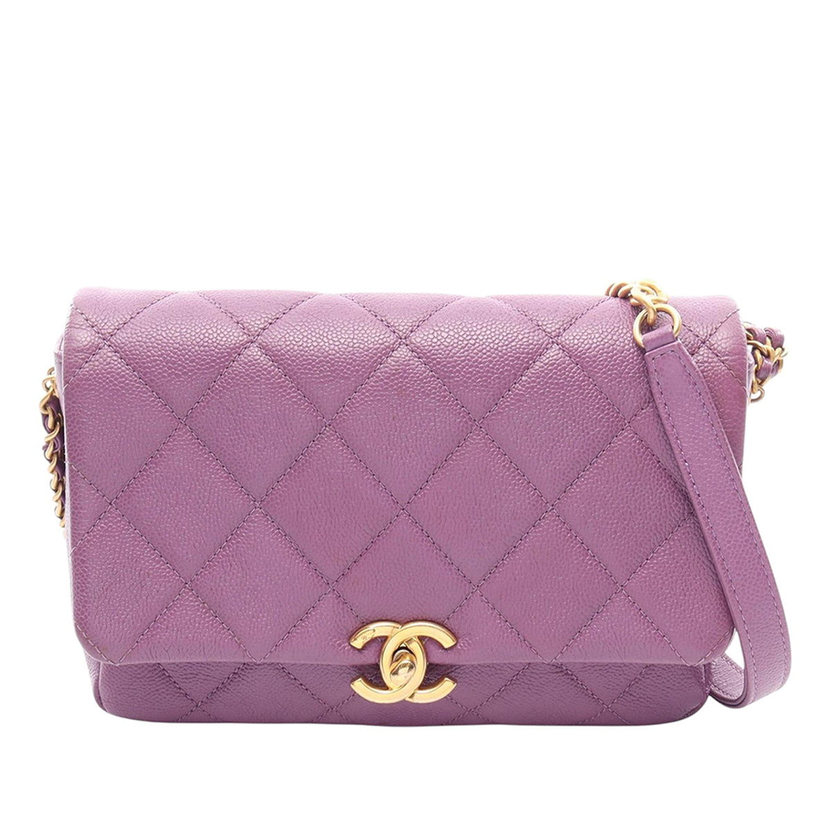 Chanel Small CC Quilted Caviar Flap