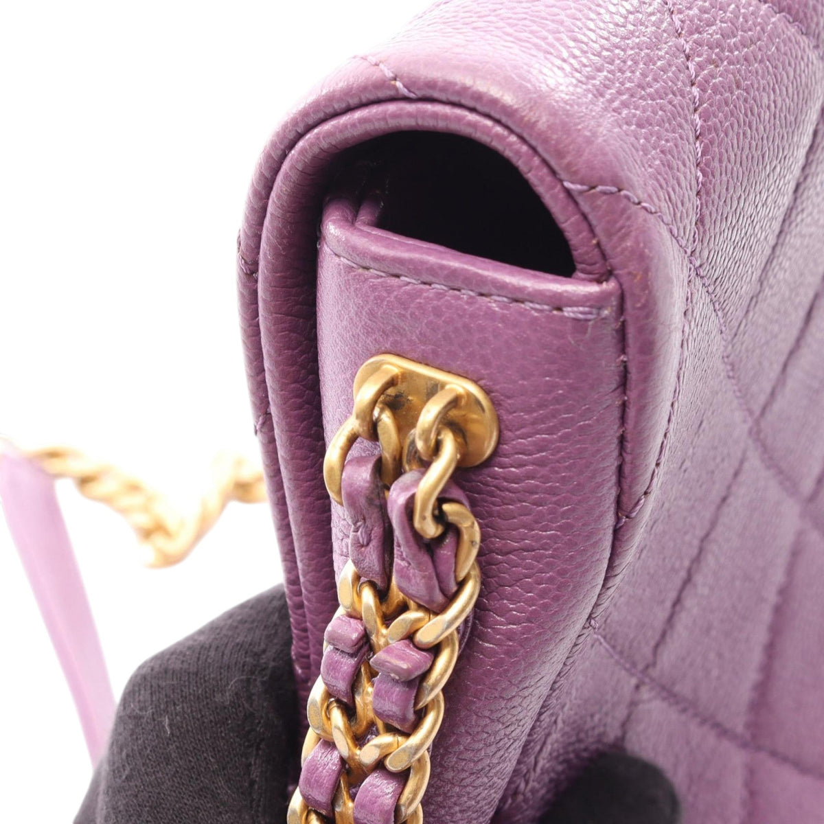 Chanel Small CC Quilted Caviar Flap