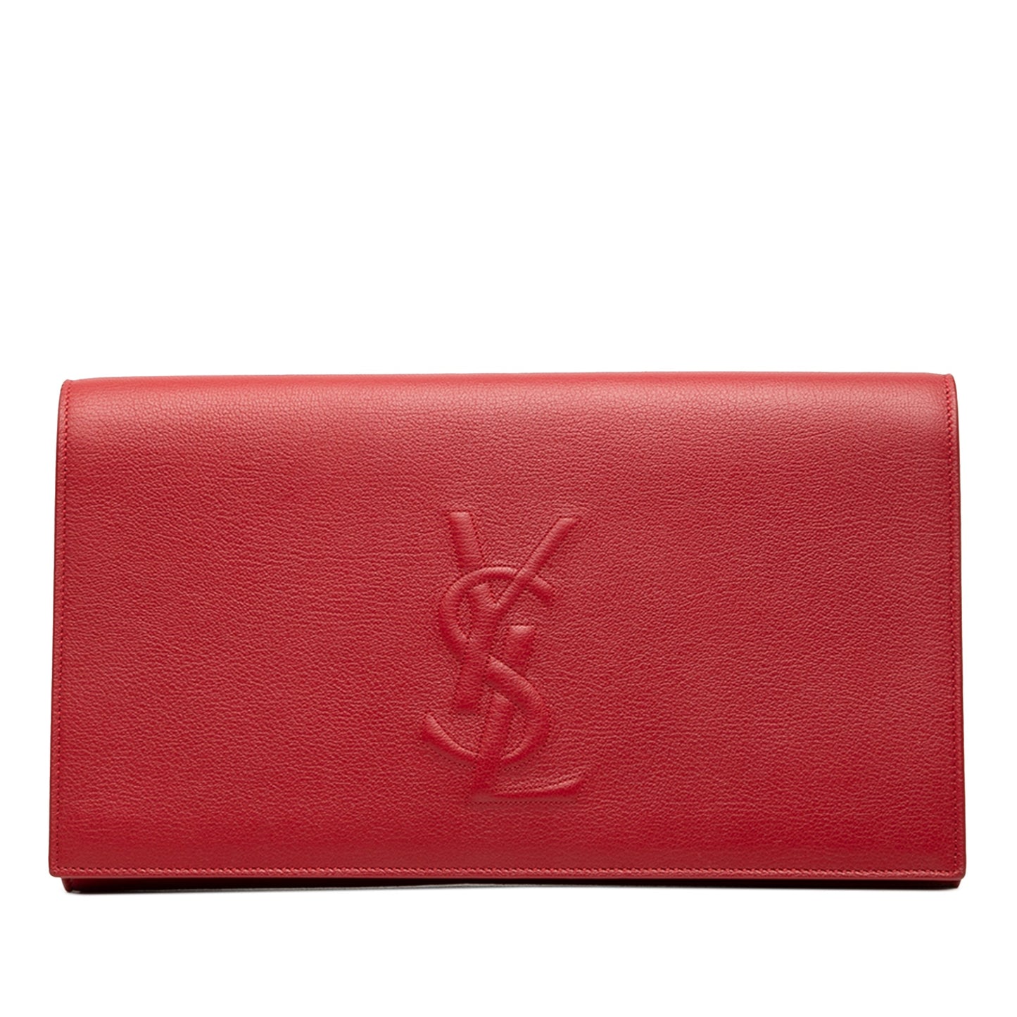Saint Laurent Large Leather Belle de Jour Clutch