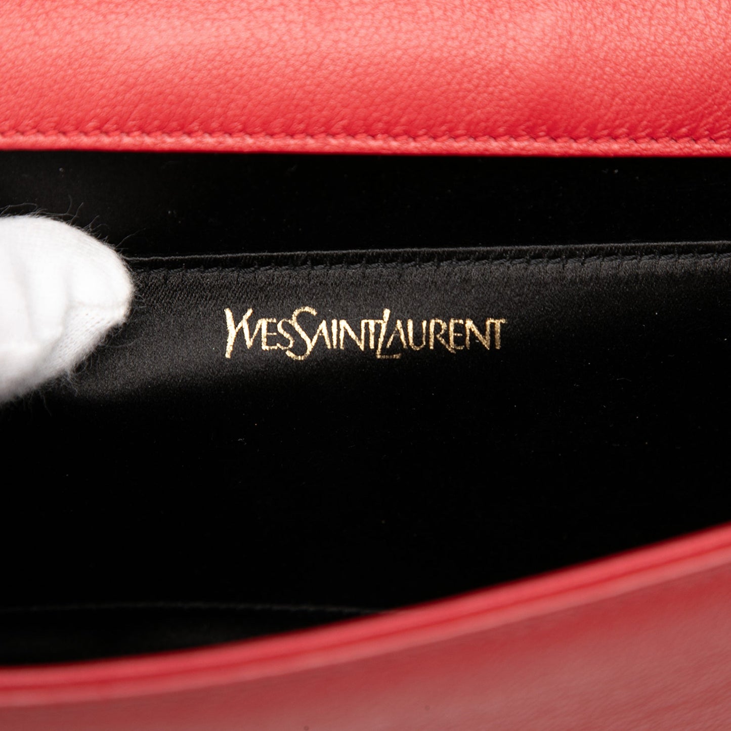 Saint Laurent Large Leather Belle de Jour Clutch