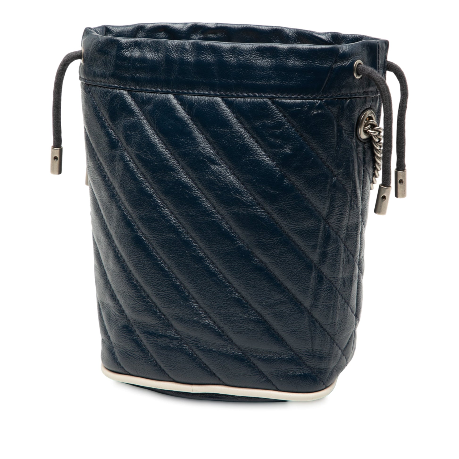 Gucci Mini GG Marmont Matelasse Diagonal Leather Torchon Bucket Bag