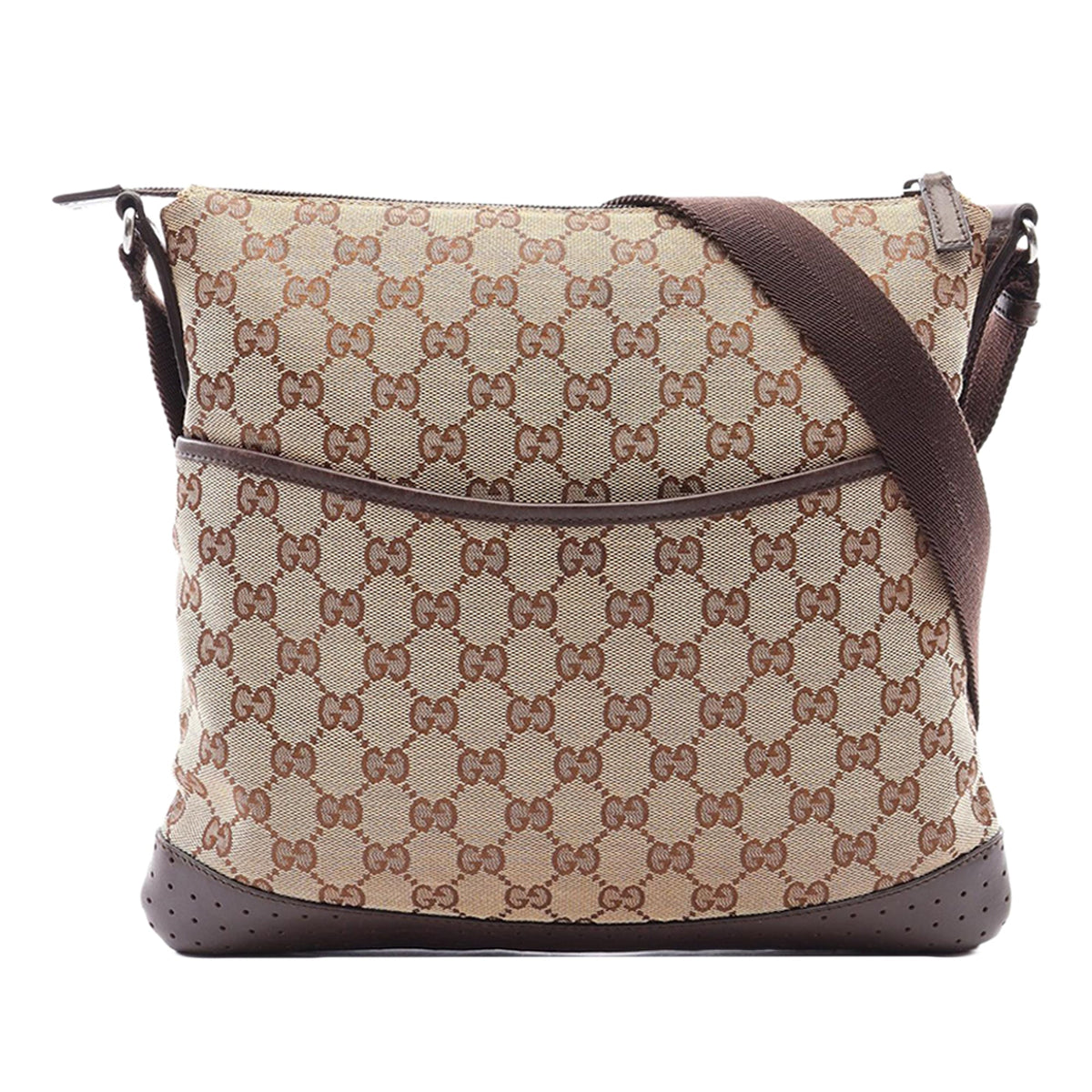 Gucci GG Canvas Crossbody — Beige