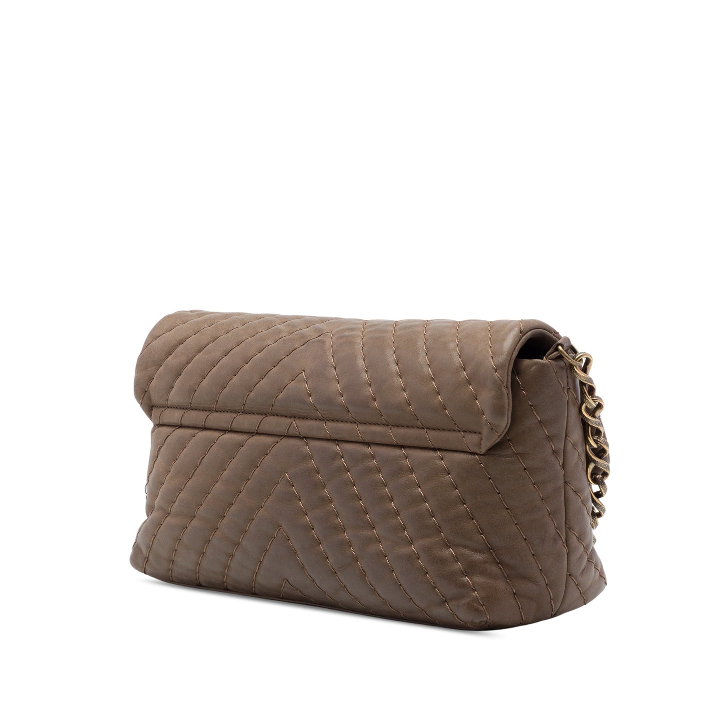 Chanel Jumbo Chevron Iridescent Calfskin Surpique Flap