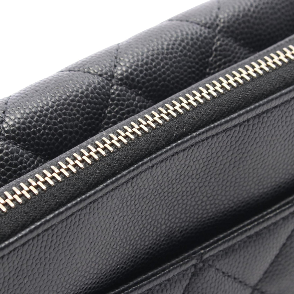 Chanel Quilted Caviar Chain Phone Case — Black