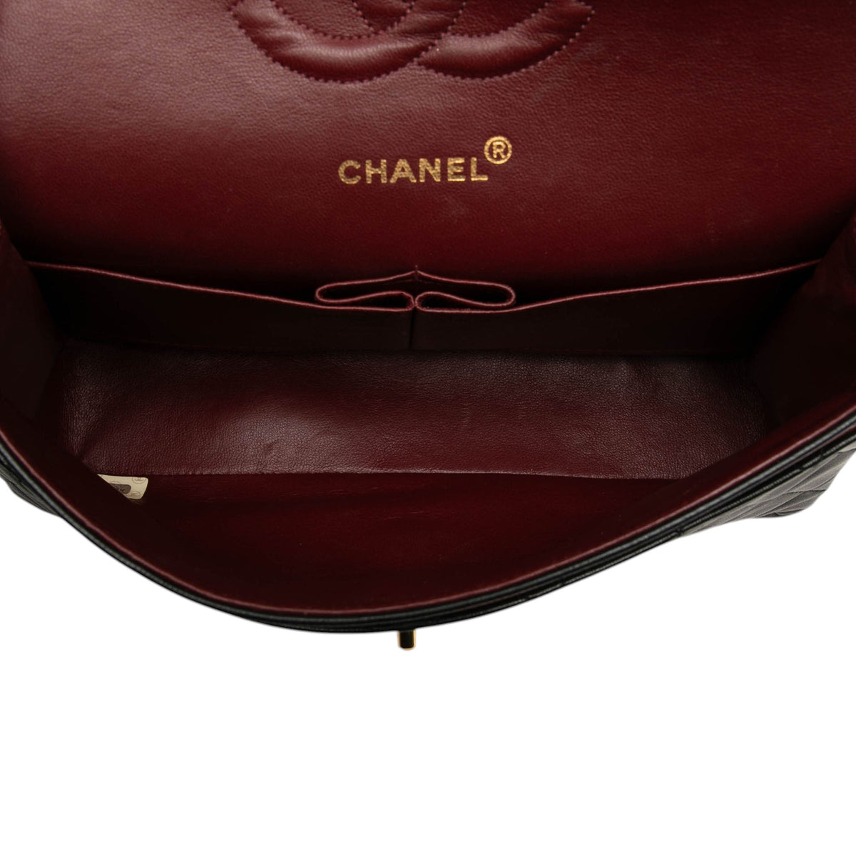 Chanel Medium Classic Lambskin Double Flap — Black