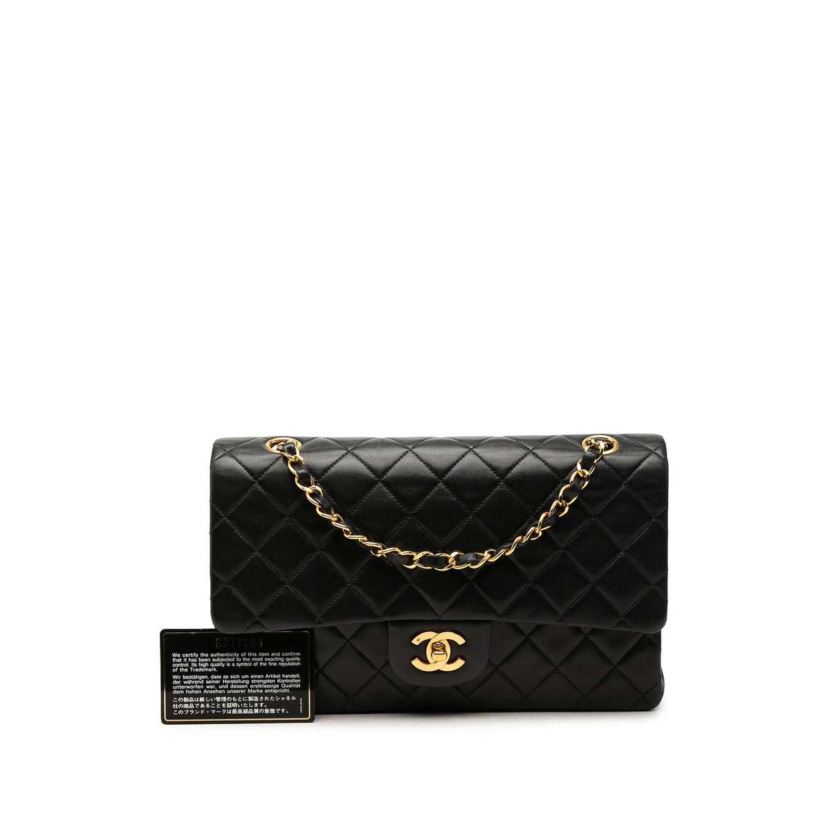Chanel Medium Classic Lambskin Double Flap — Black