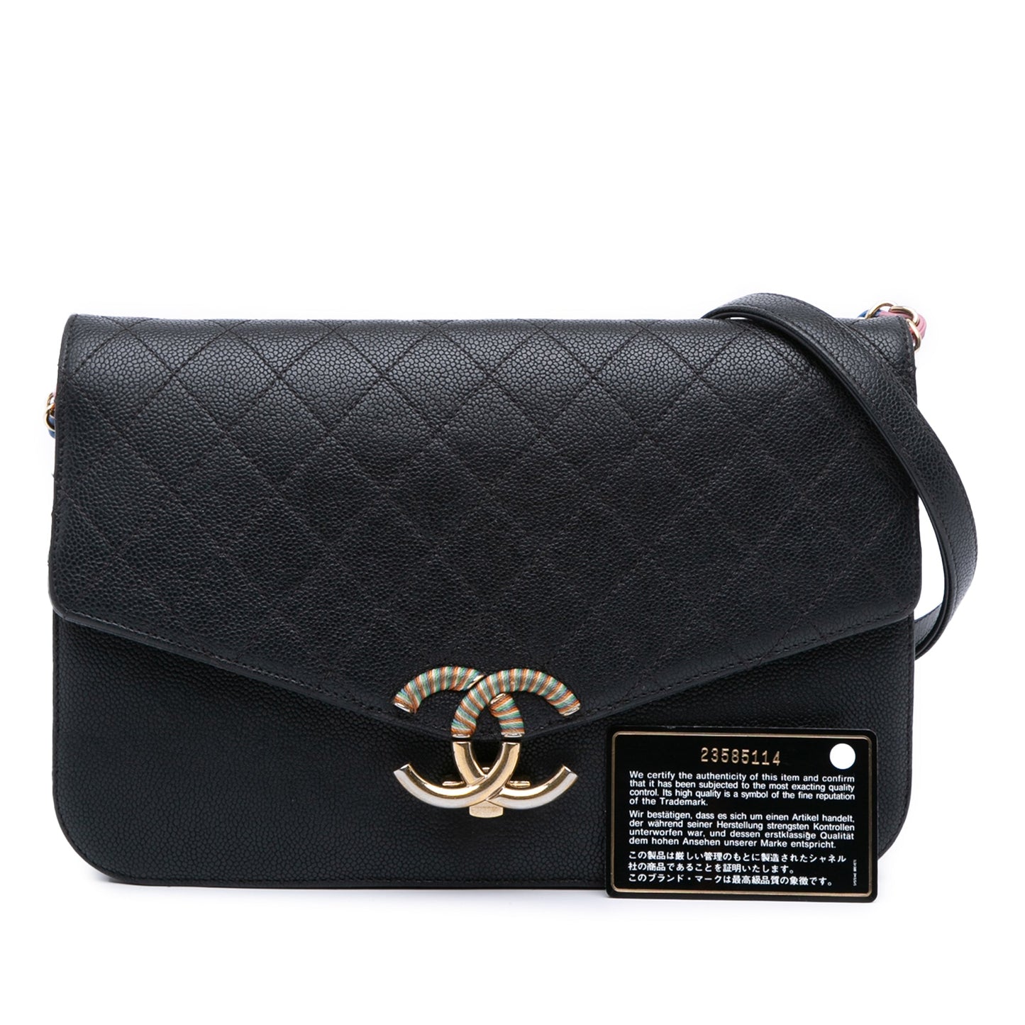 Chanel Paris Cuba Medium Caviar Thread Around Flap