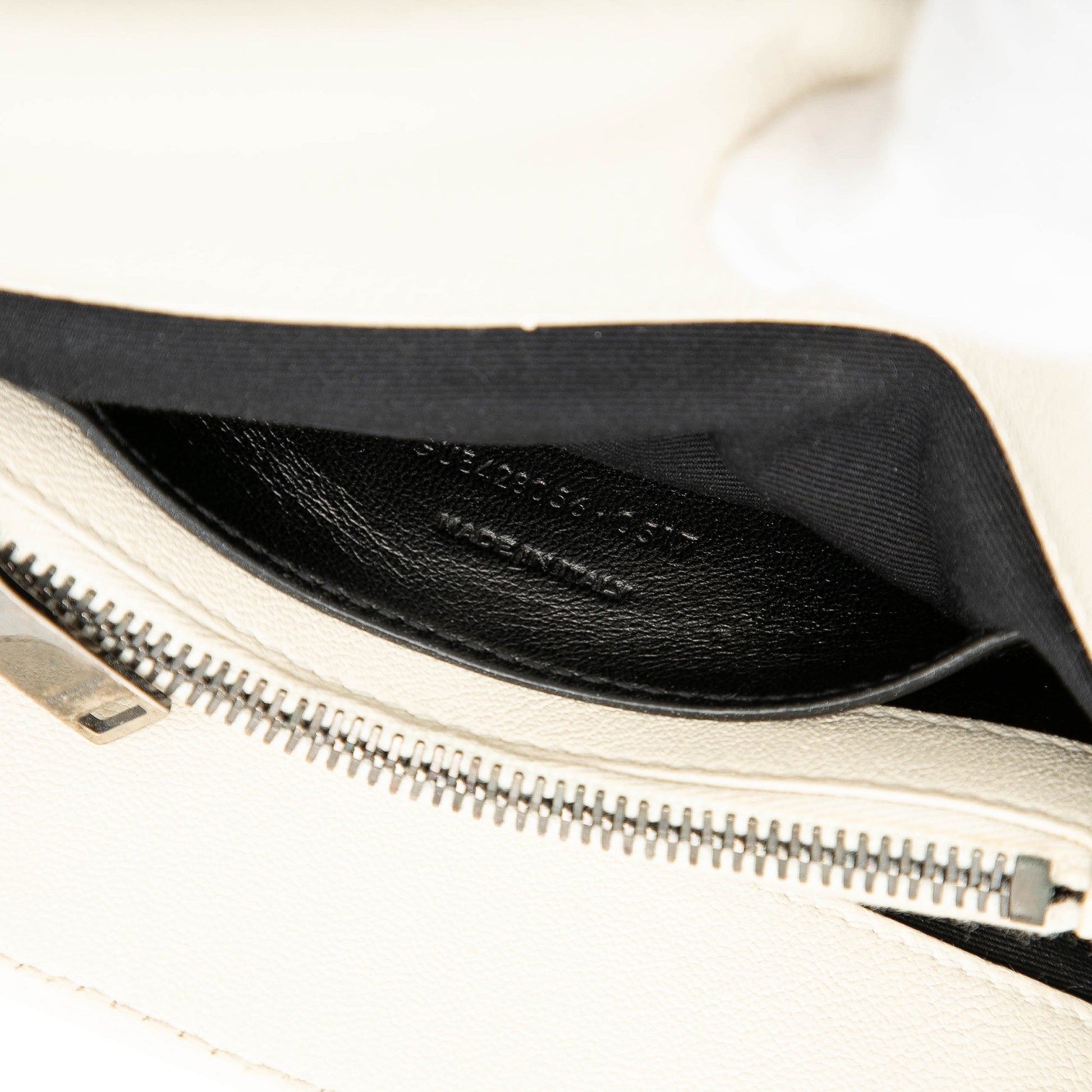 Saint Laurent Medium Chevron Sheepskin Monogram College Satchel