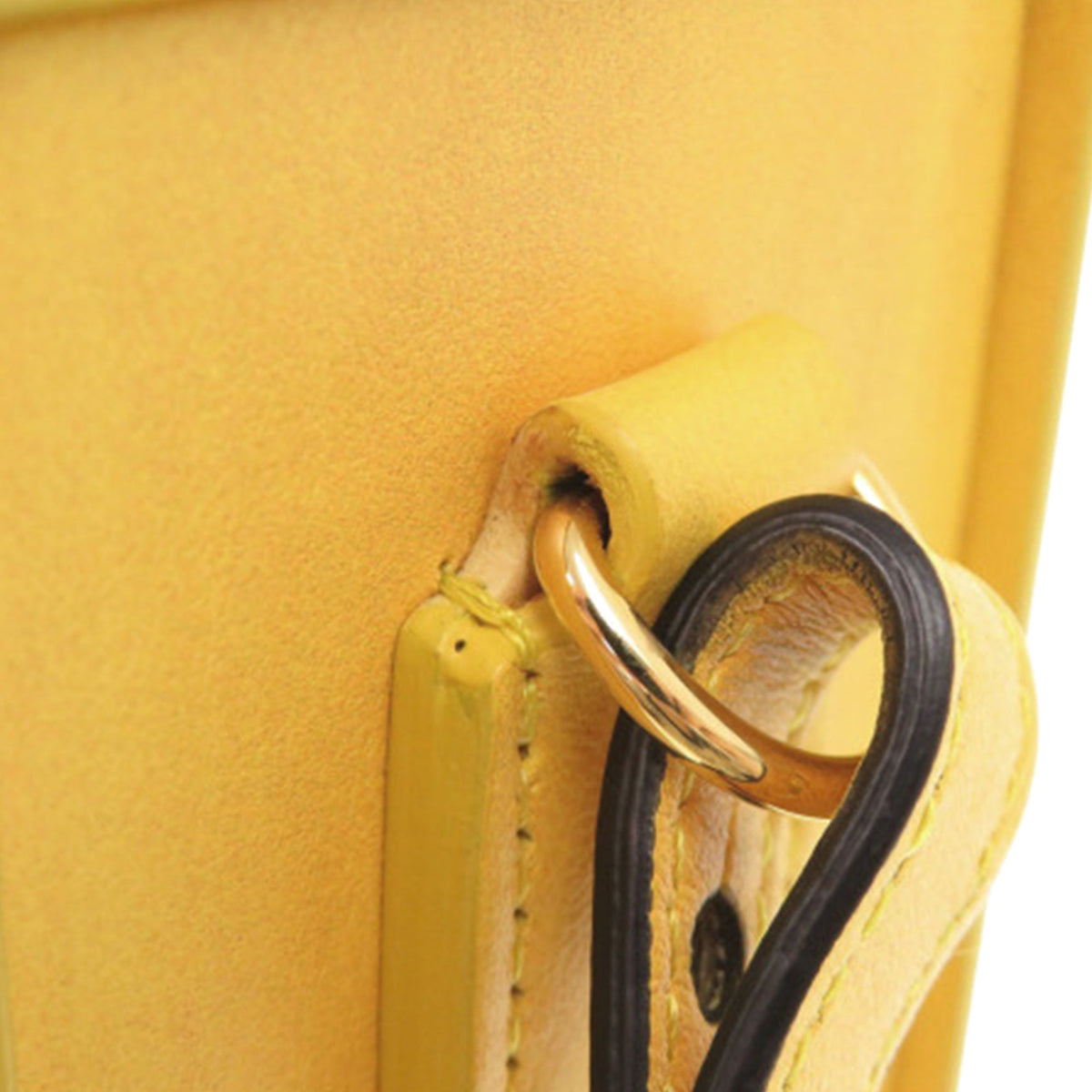 Fendi Vitello Fluffy Logo Vertical Box — Yellow
