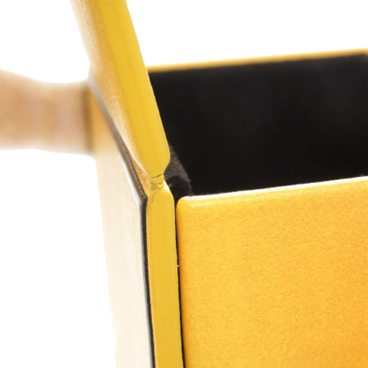 Fendi Vitello Fluffy Logo Vertical Box — Yellow