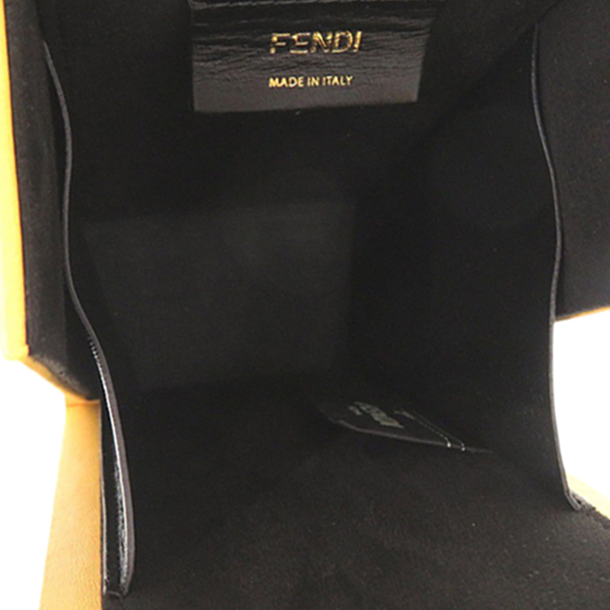 Fendi Vitello Fluffy Logo Vertical Box — Yellow