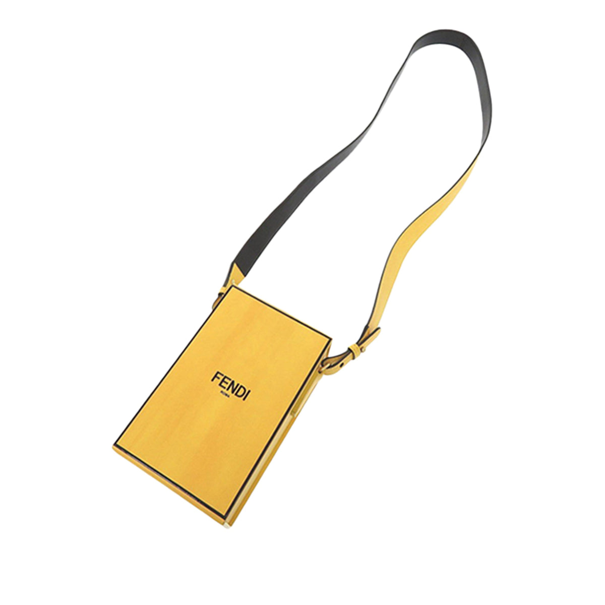Fendi Vitello Fluffy Logo Vertical Box — Yellow