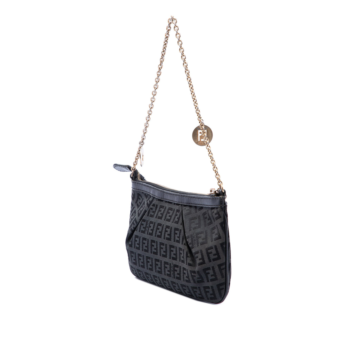 Fendi Zucchino Canvas Chain Pochette