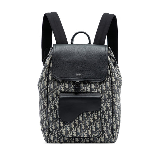Dior Oblique Canvas Saddle Backpack