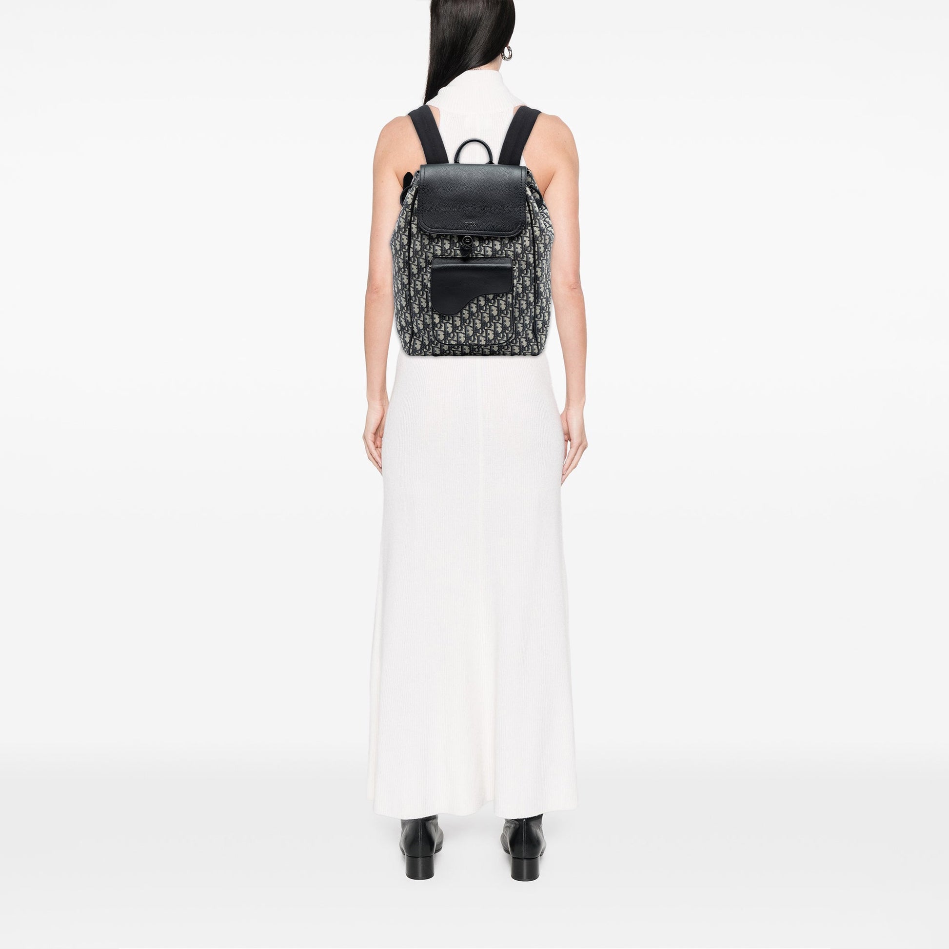 Dior Oblique Canvas Saddle Backpack