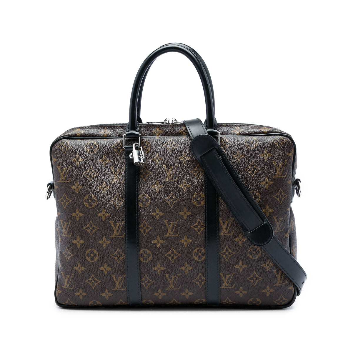 Louis Vuitton Monogram Macassar Porte Documents Jour — Brown
