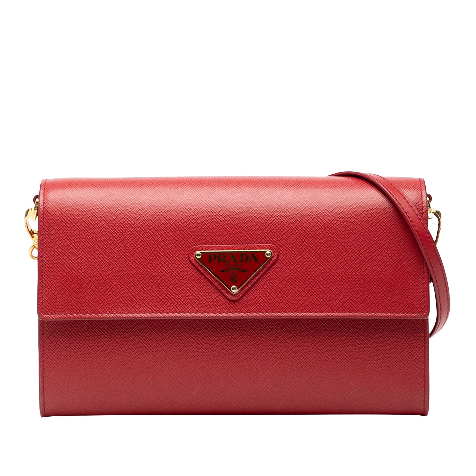 Prada Saffiano Wallet on Strap