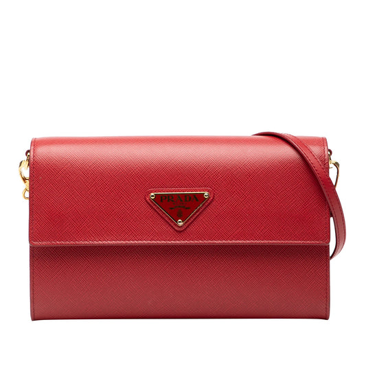Prada Saffiano Wallet on Strap