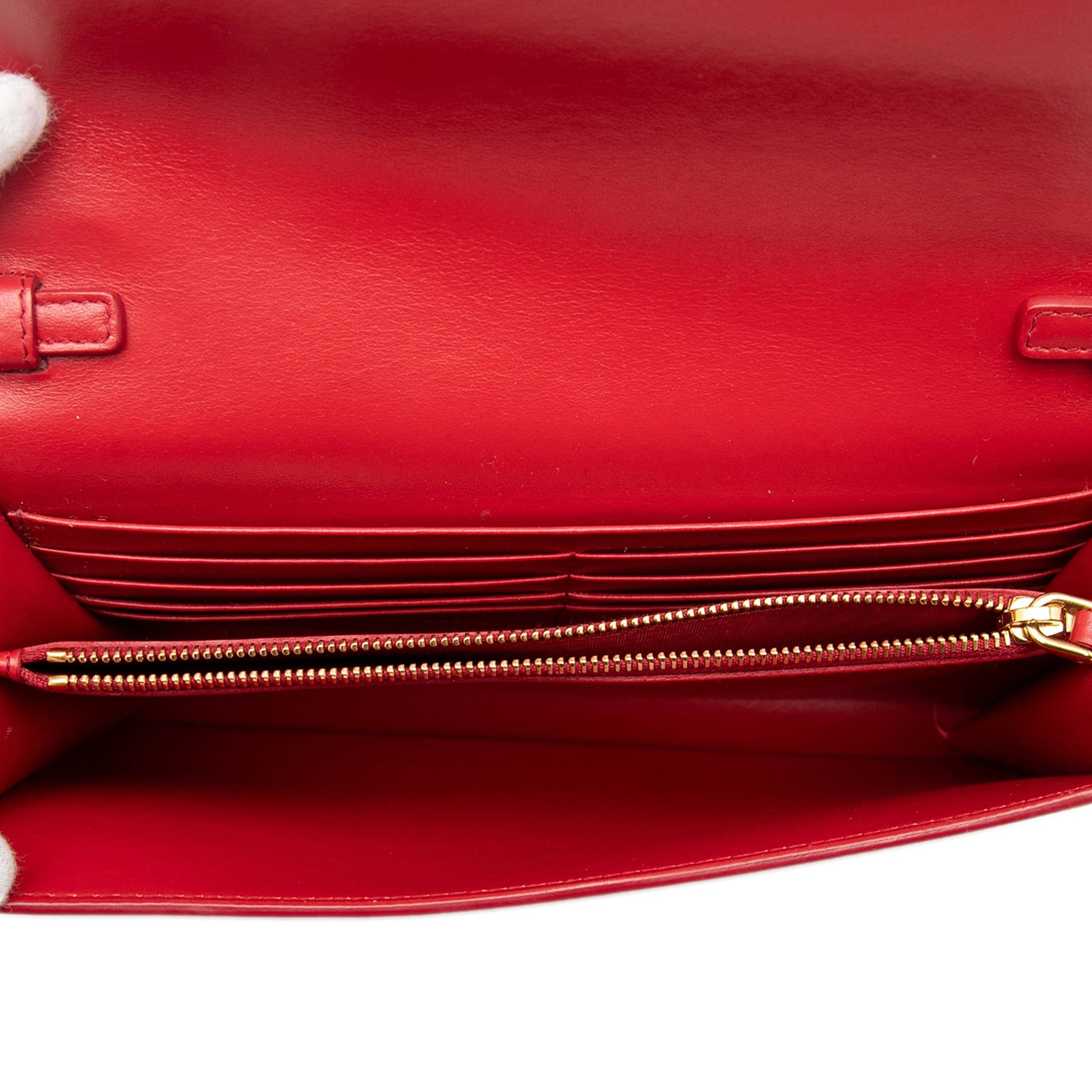 Prada Saffiano Wallet on Strap