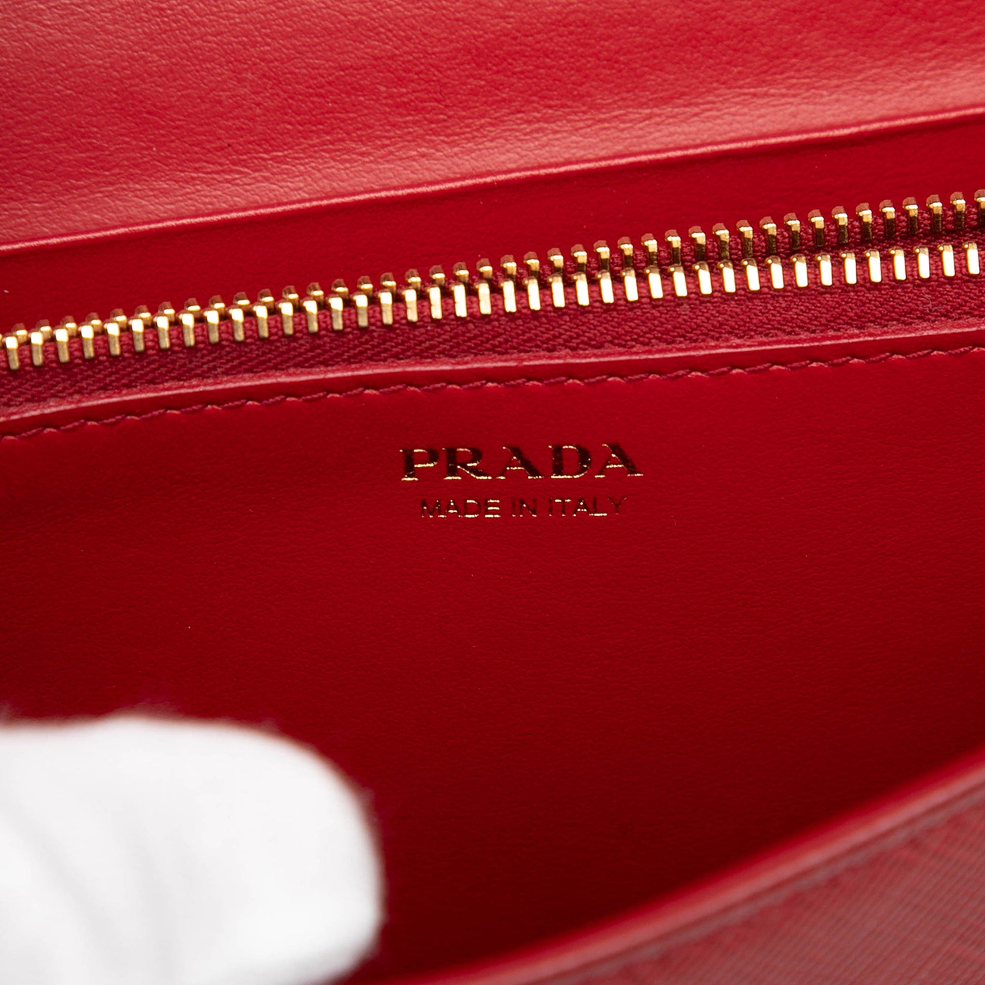 Prada Saffiano Wallet on Strap