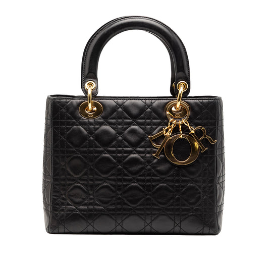 Dior Medium Lambskin Cannage Lady Dior