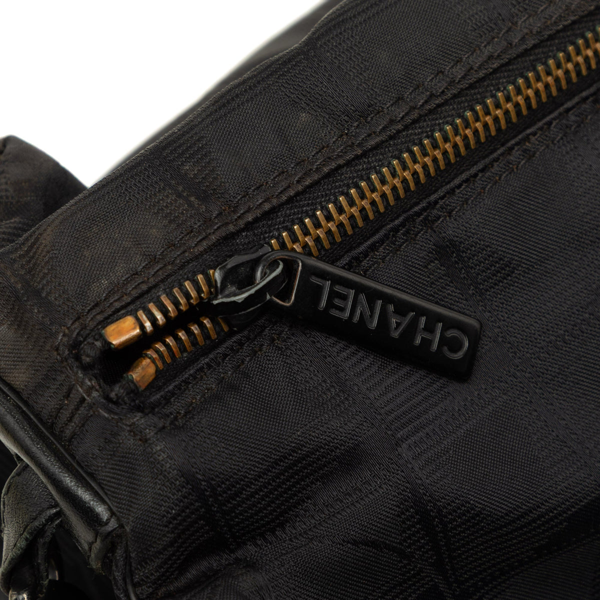 Chanel New Travel Line Nylon Barrel Shoulder Bag — Black