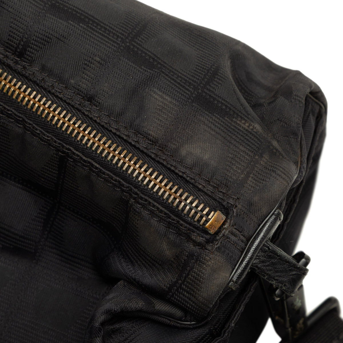 Chanel New Travel Line Nylon Barrel Shoulder Bag — Black