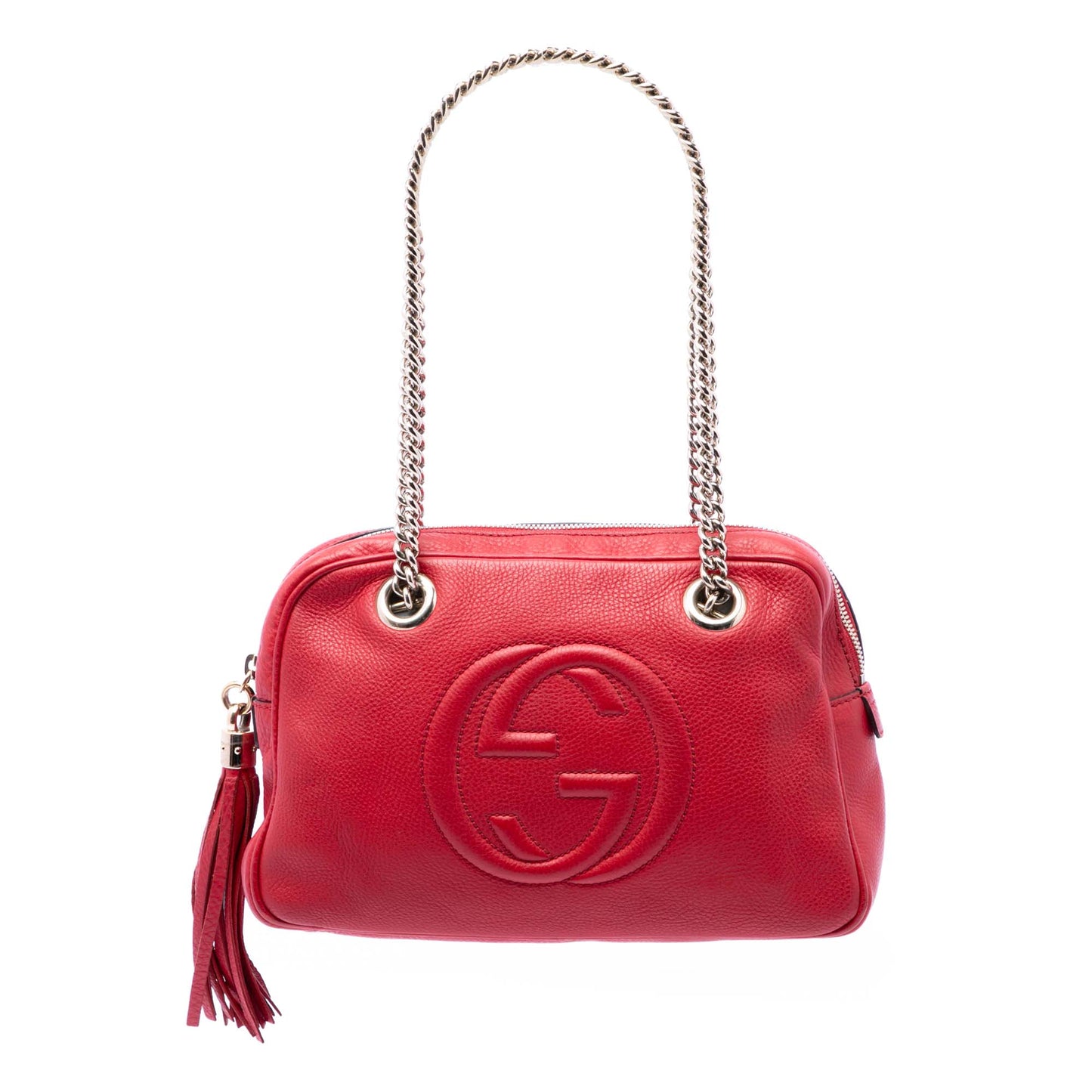 Gucci Calfskin Soho Chain Zip Shoulder Bag