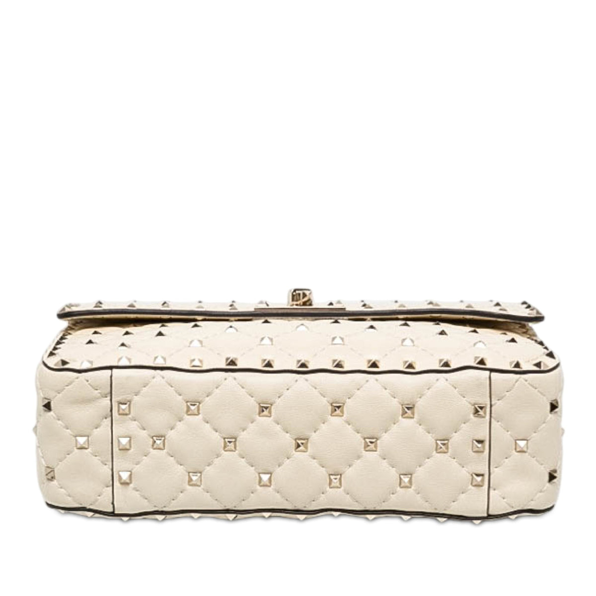 Valentino Medium Nappa Rockstud Spike Satchel — White