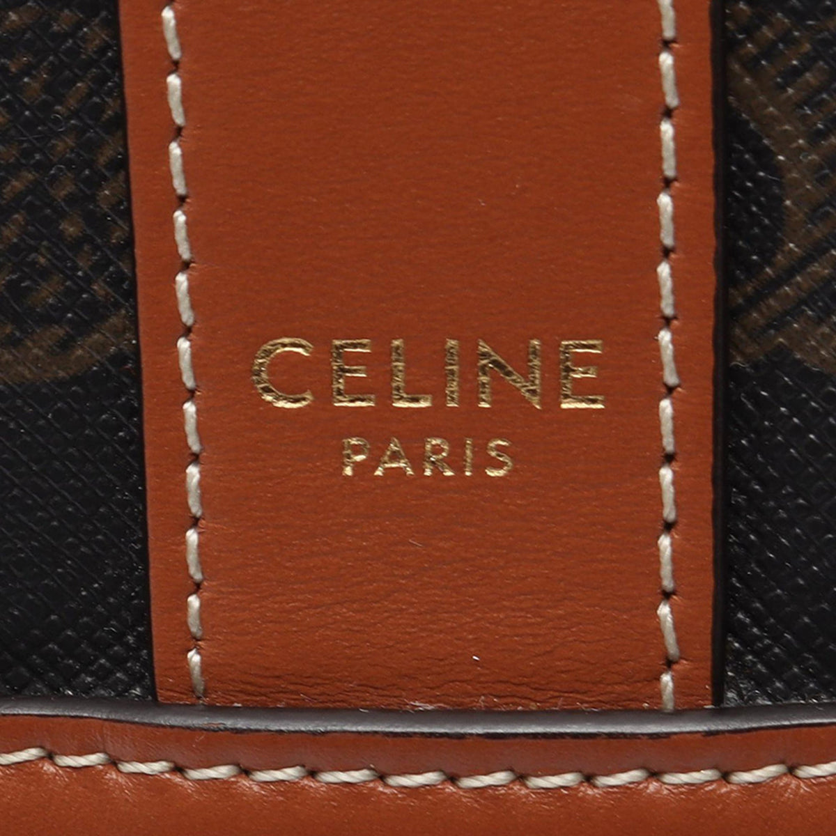 Celine Medium Triomphe Coated Canvas Bucket Bag — Brown
