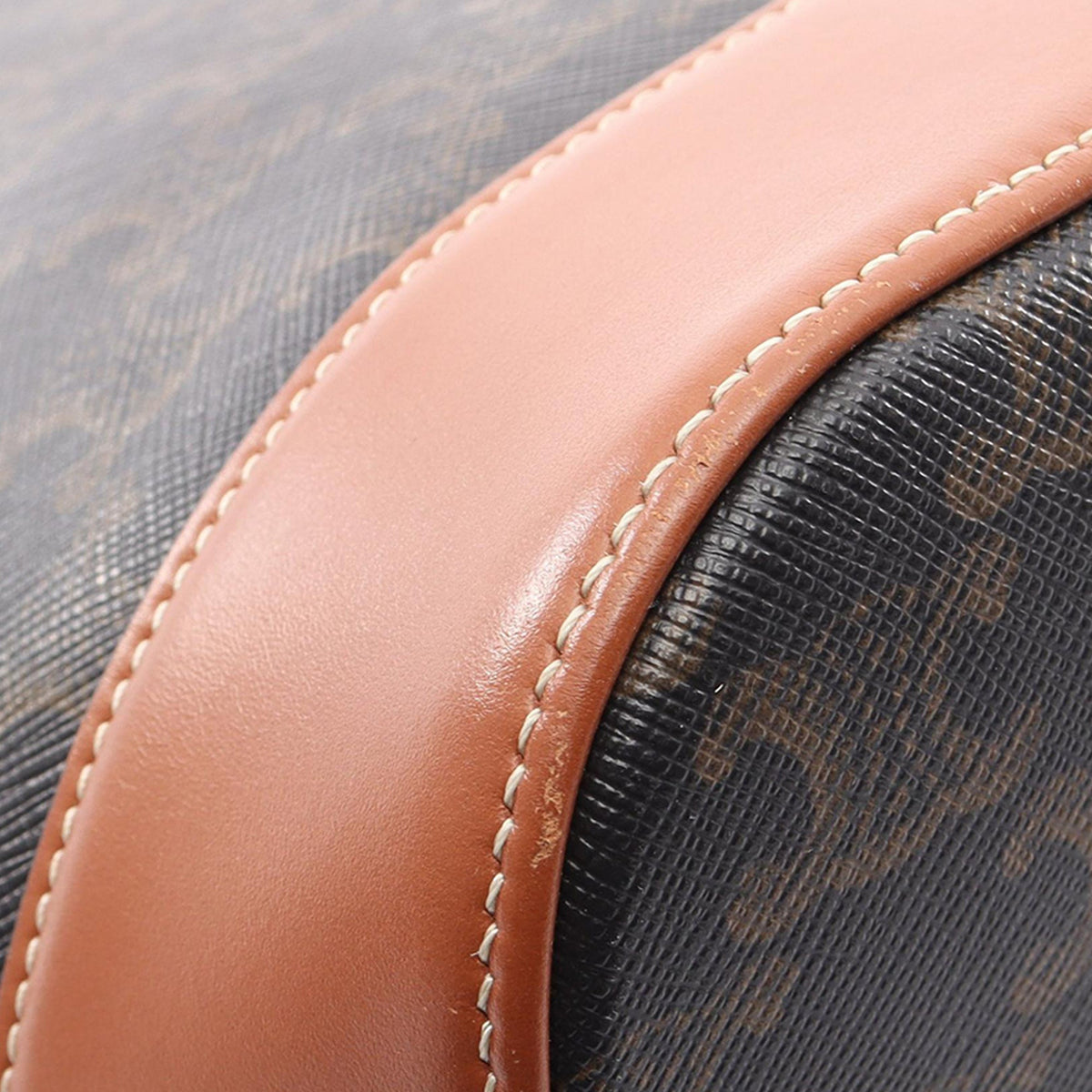 Celine Medium Triomphe Coated Canvas Bucket Bag — Brown