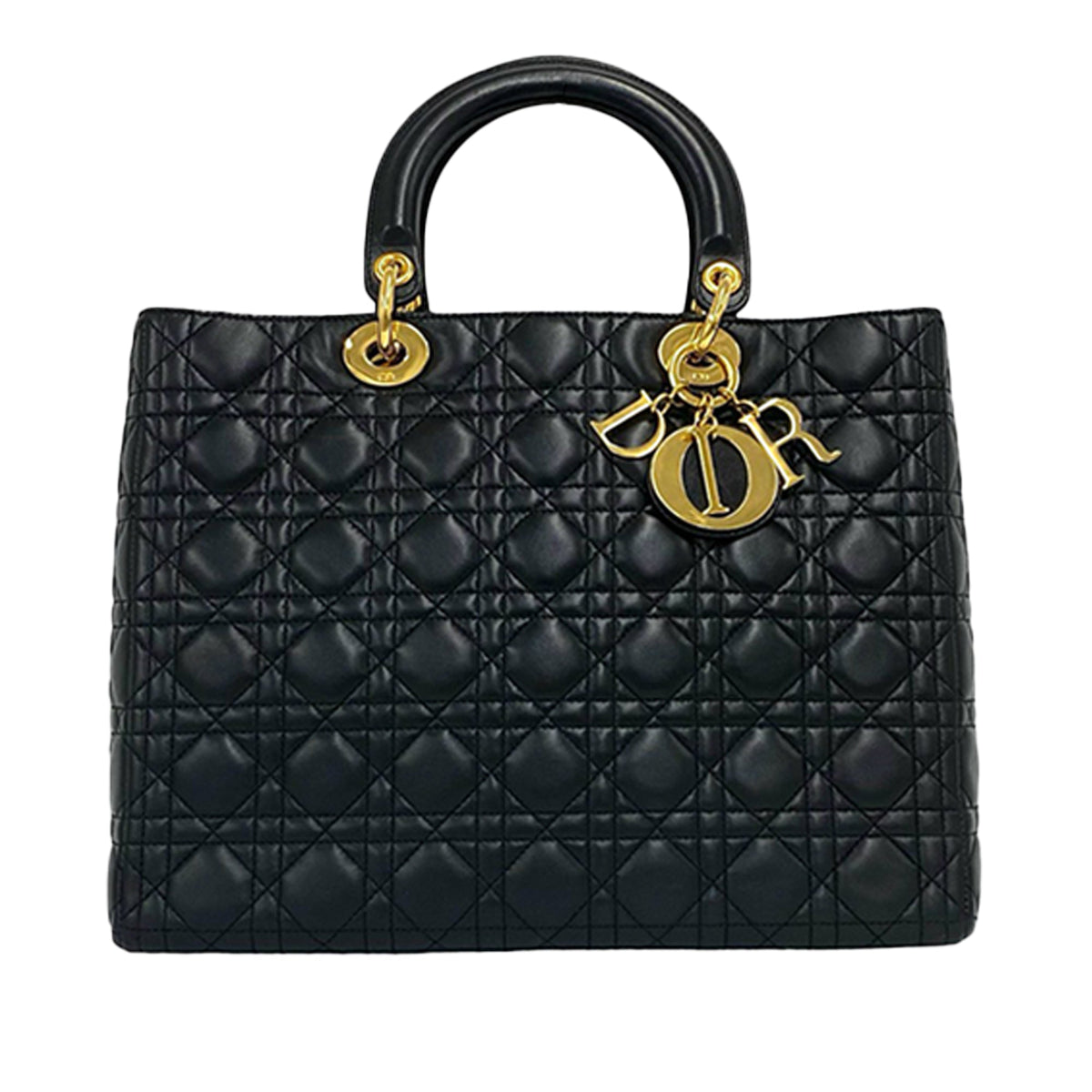 Dior Large Lambskin Cannage Lady Dior