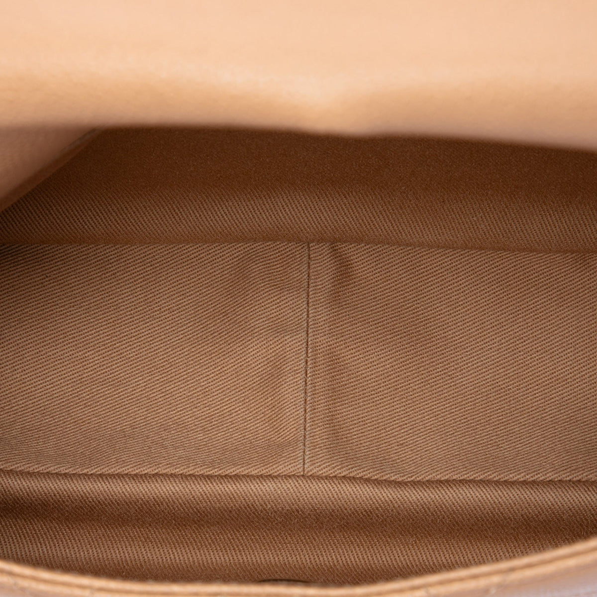 Chanel CC Stitched Caviar Turnlock Top Handle Flap — Beige