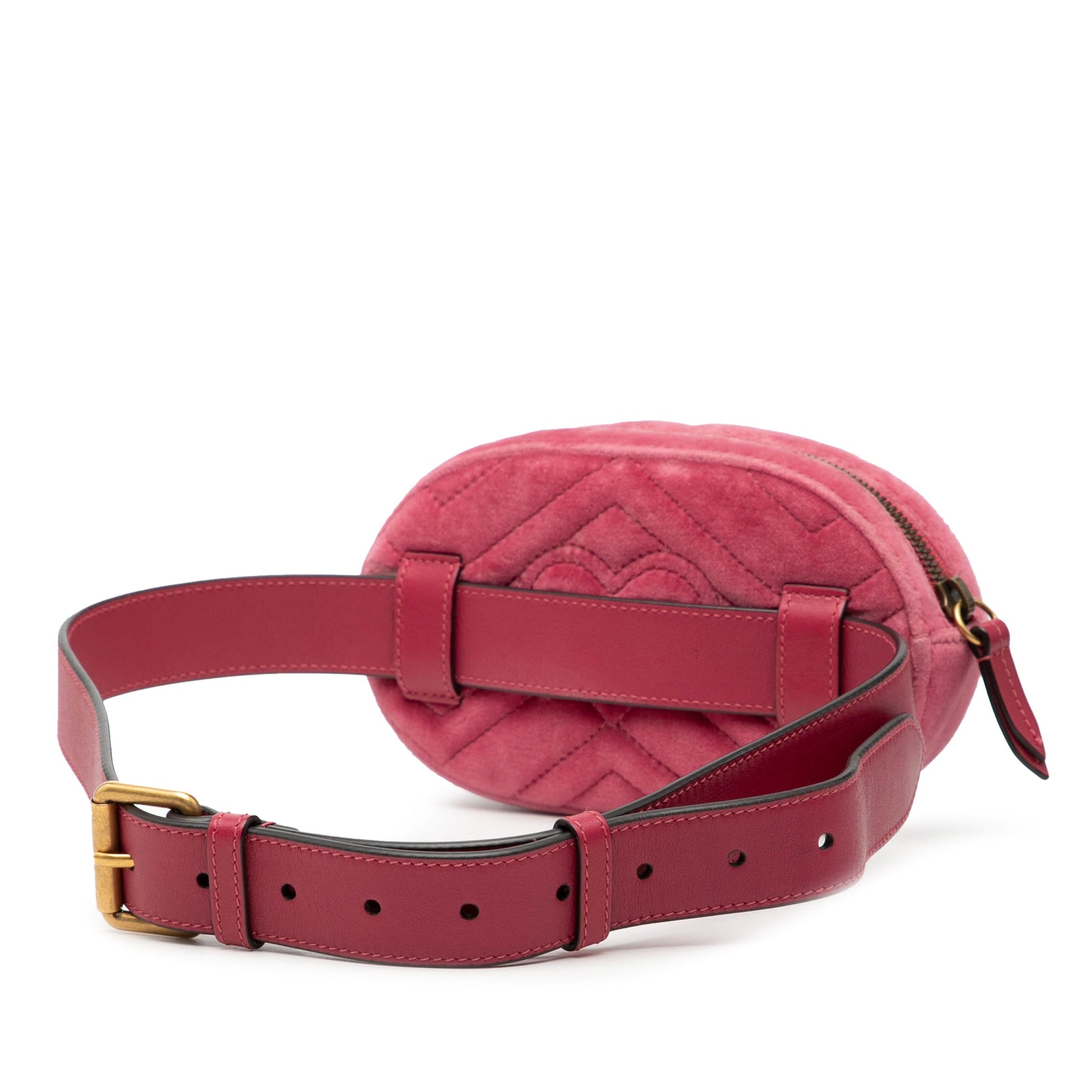Gucci GG Marmont Matelasse Velvet Belt Bag
