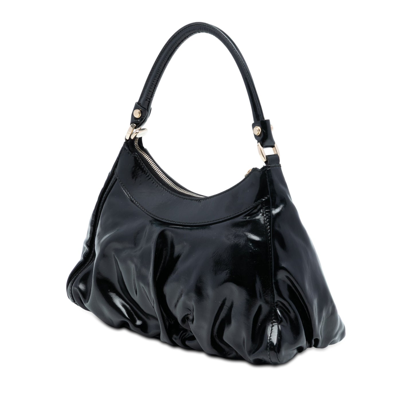 Gucci Patent Abbey D Ring Handbag