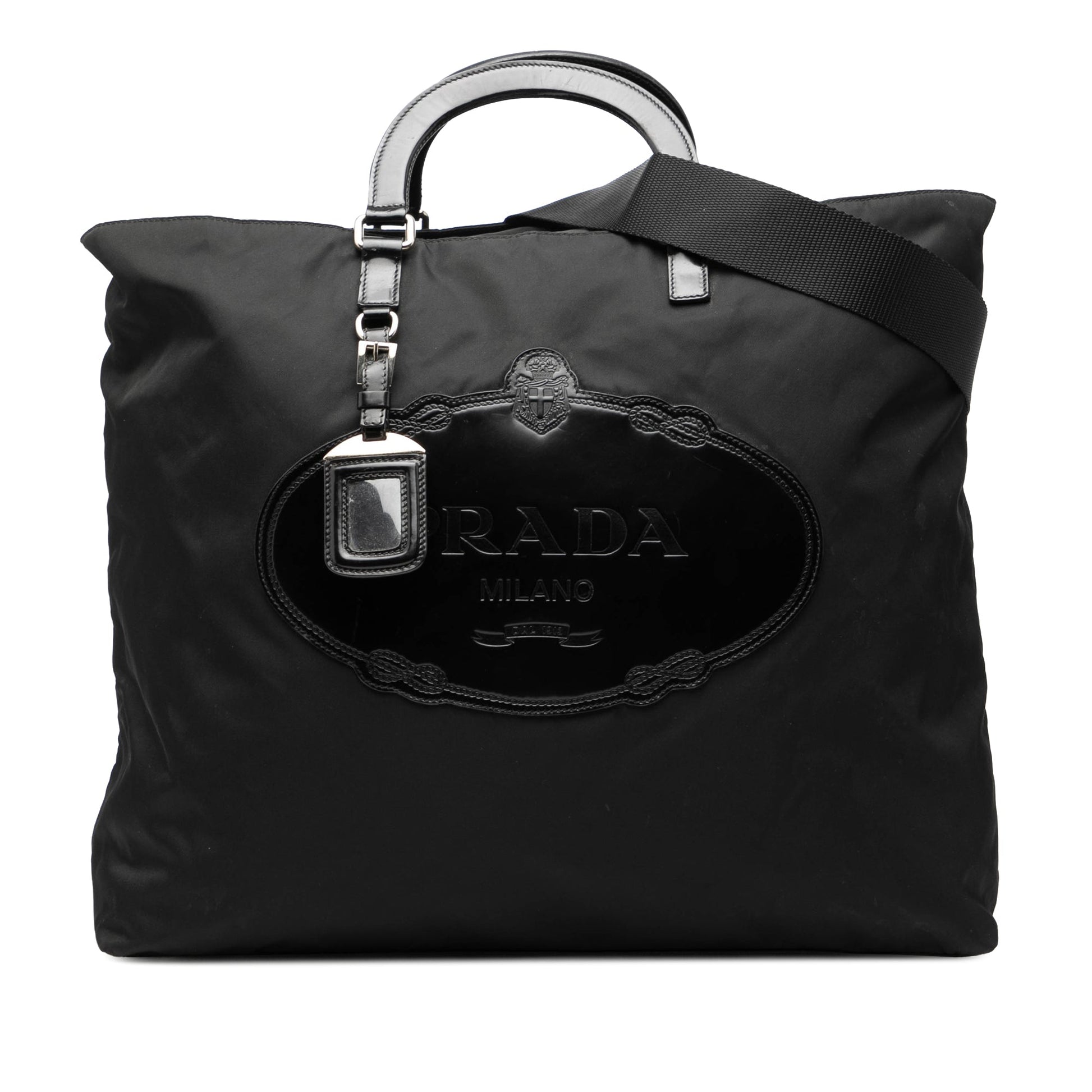 Prada Tessuto Canapa Logo Satchel