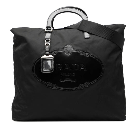 Prada Tessuto Canapa Logo Satchel
