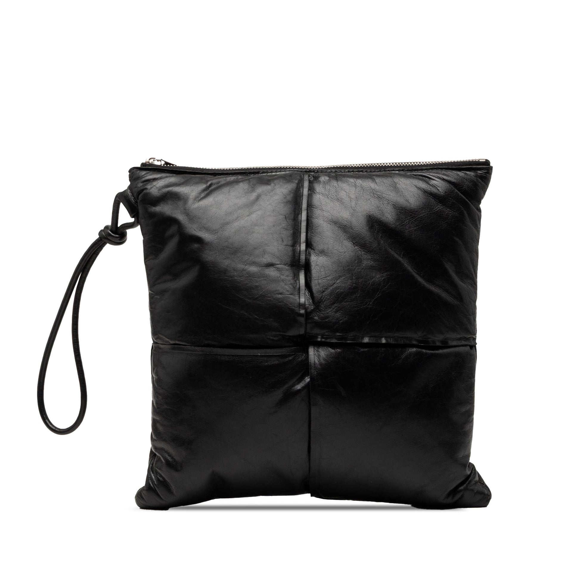 Bottega Veneta Nappa Intrecciato Padded Square Wristlet Pouch