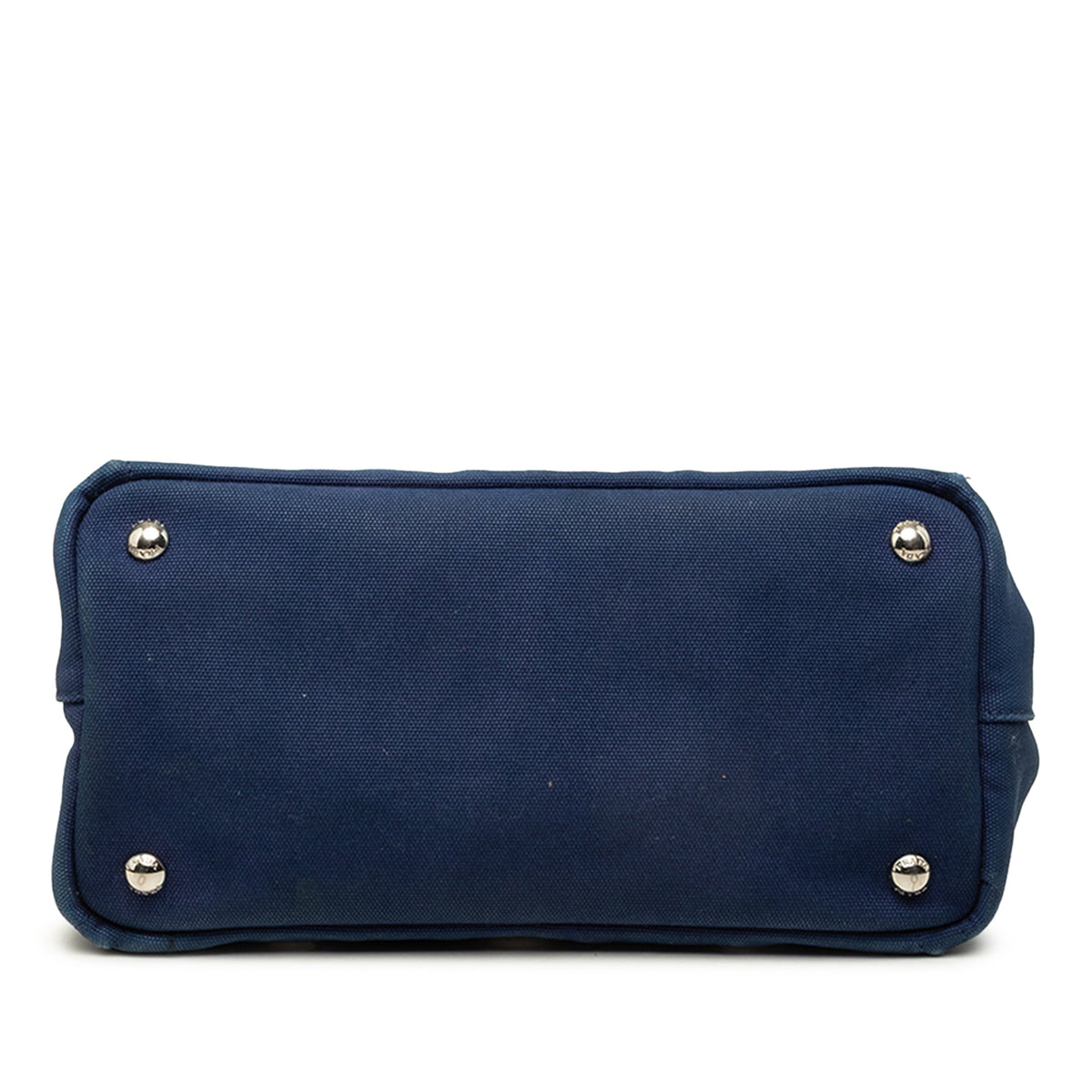 Prada Small Canvas Canapa Grommet Satchel — Blue