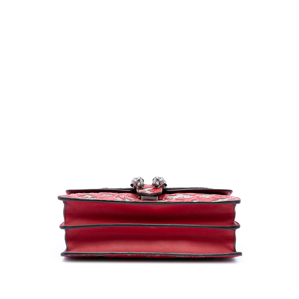 Gucci Medium GG Supreme Arabesque Dionysus Shoulder Bag — Red