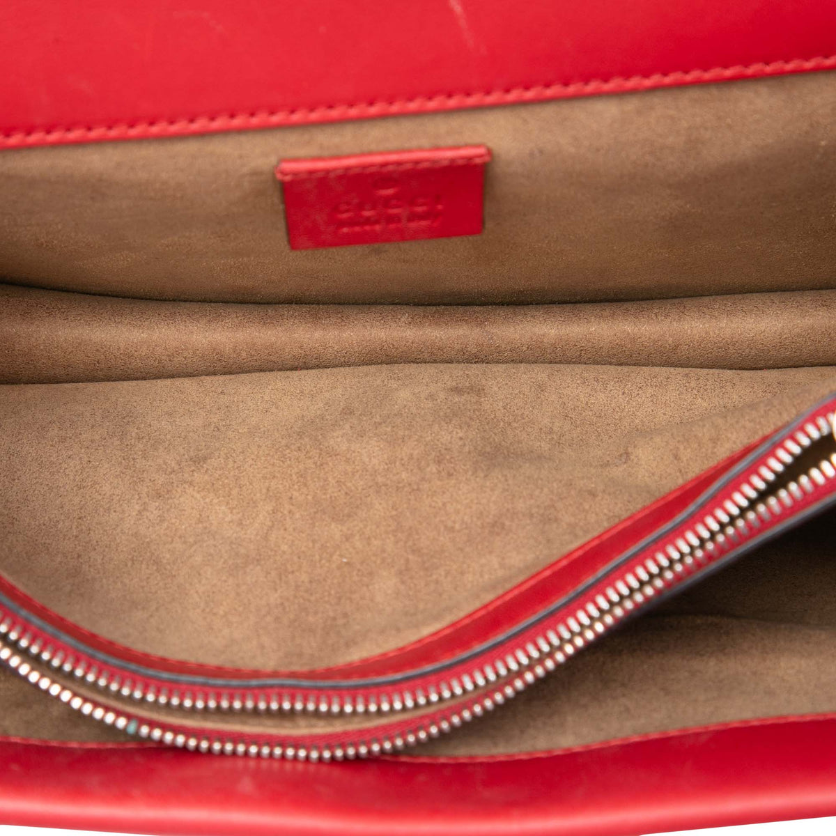 Gucci Medium GG Supreme Arabesque Dionysus Shoulder Bag — Red