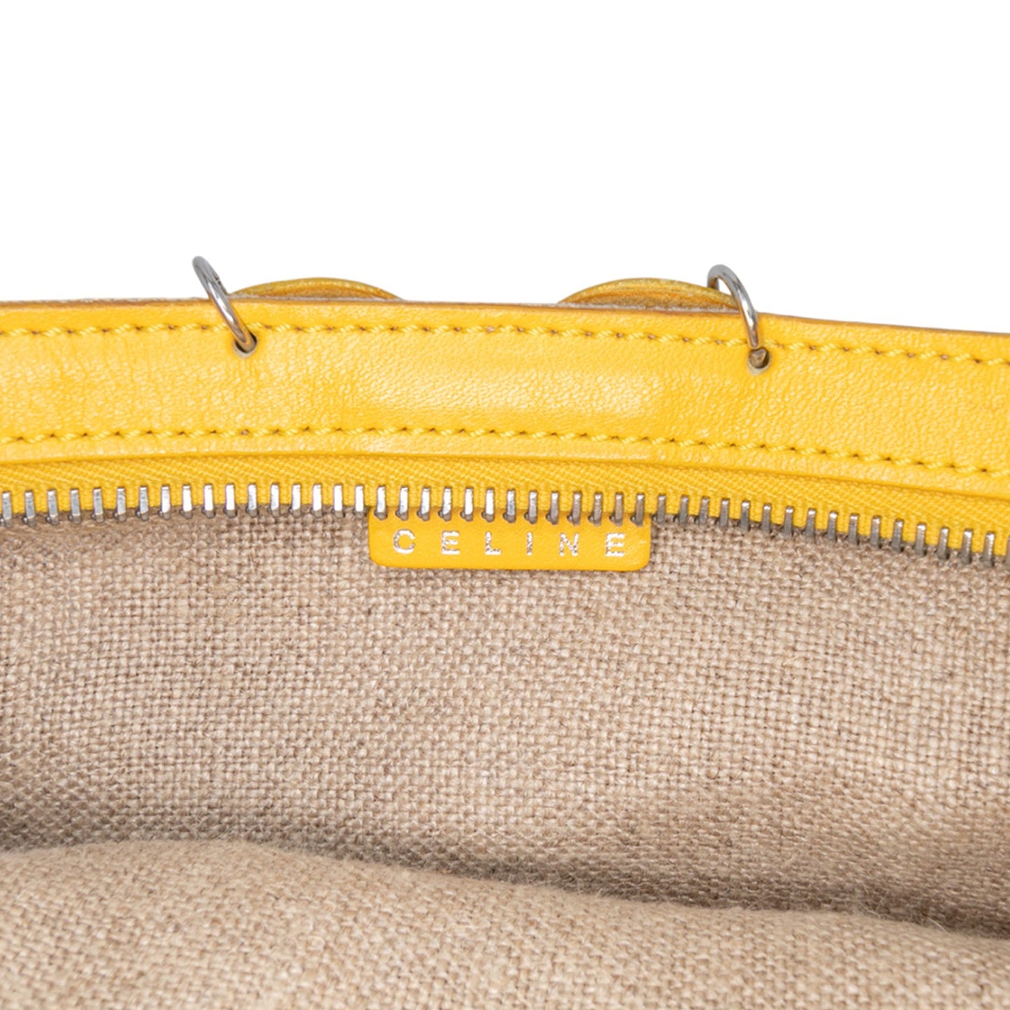 Celine Canvas and Leather Cutout Flower Crossbody