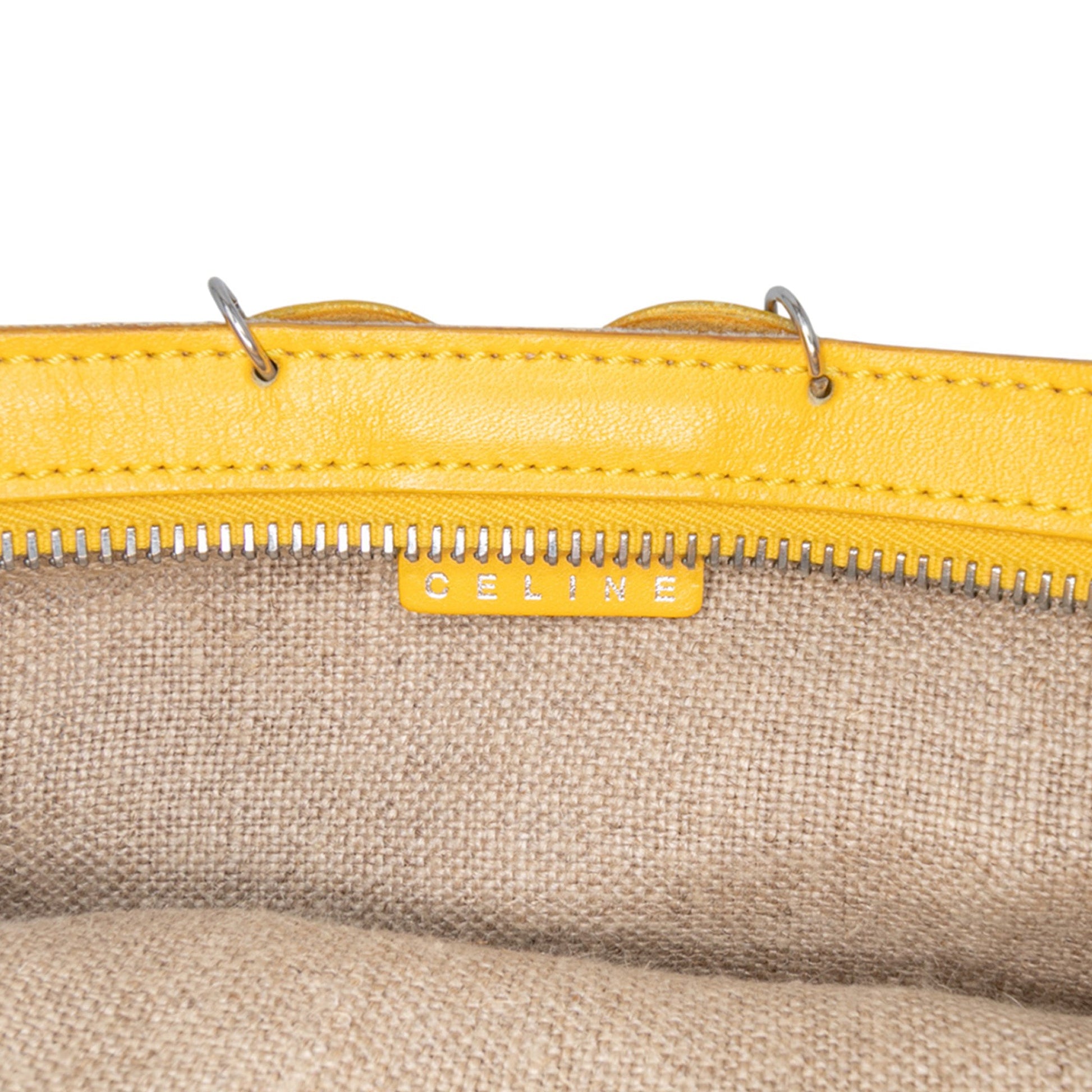 Celine Canvas and Leather Cutout Flower Crossbody