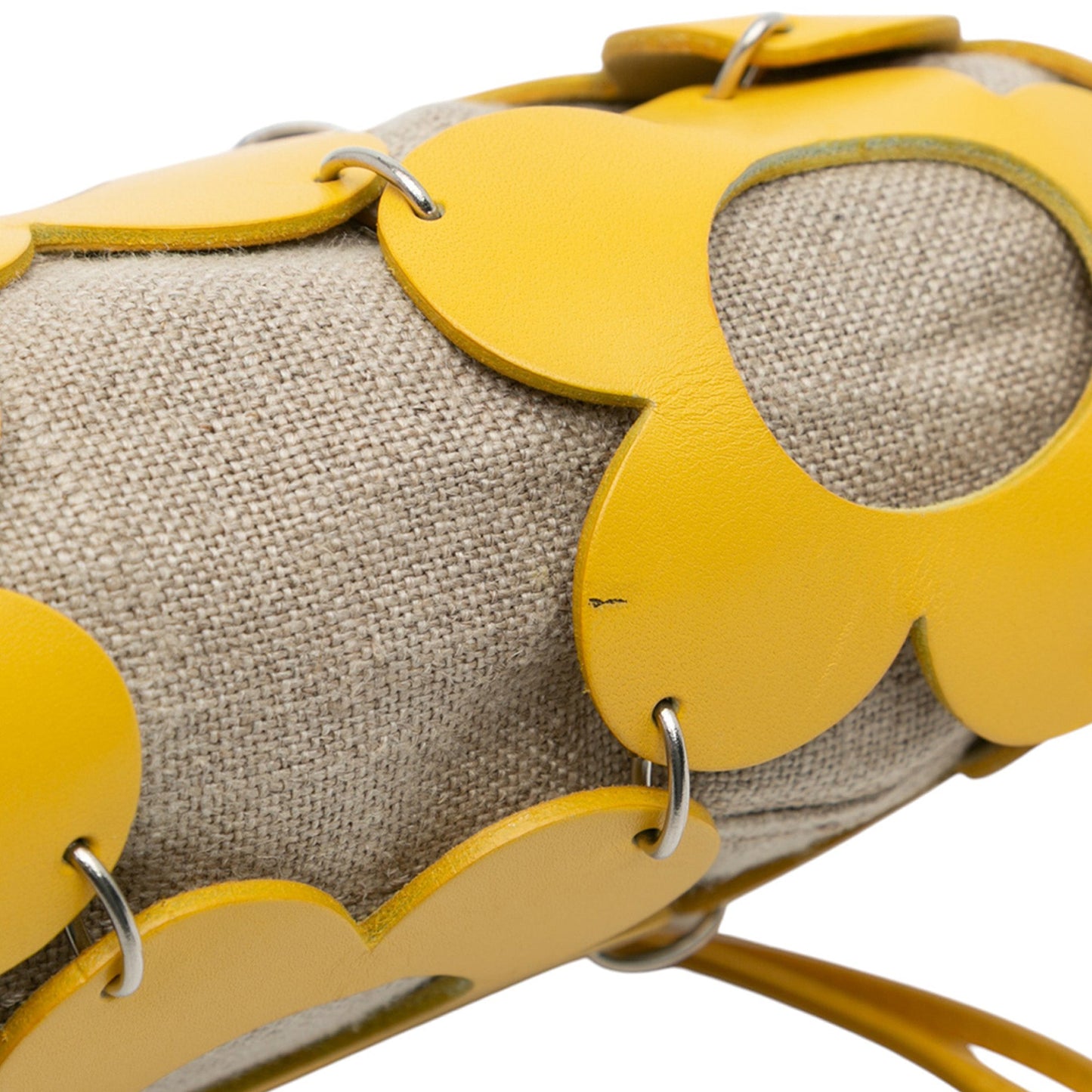 Celine Canvas and Leather Cutout Flower Crossbody