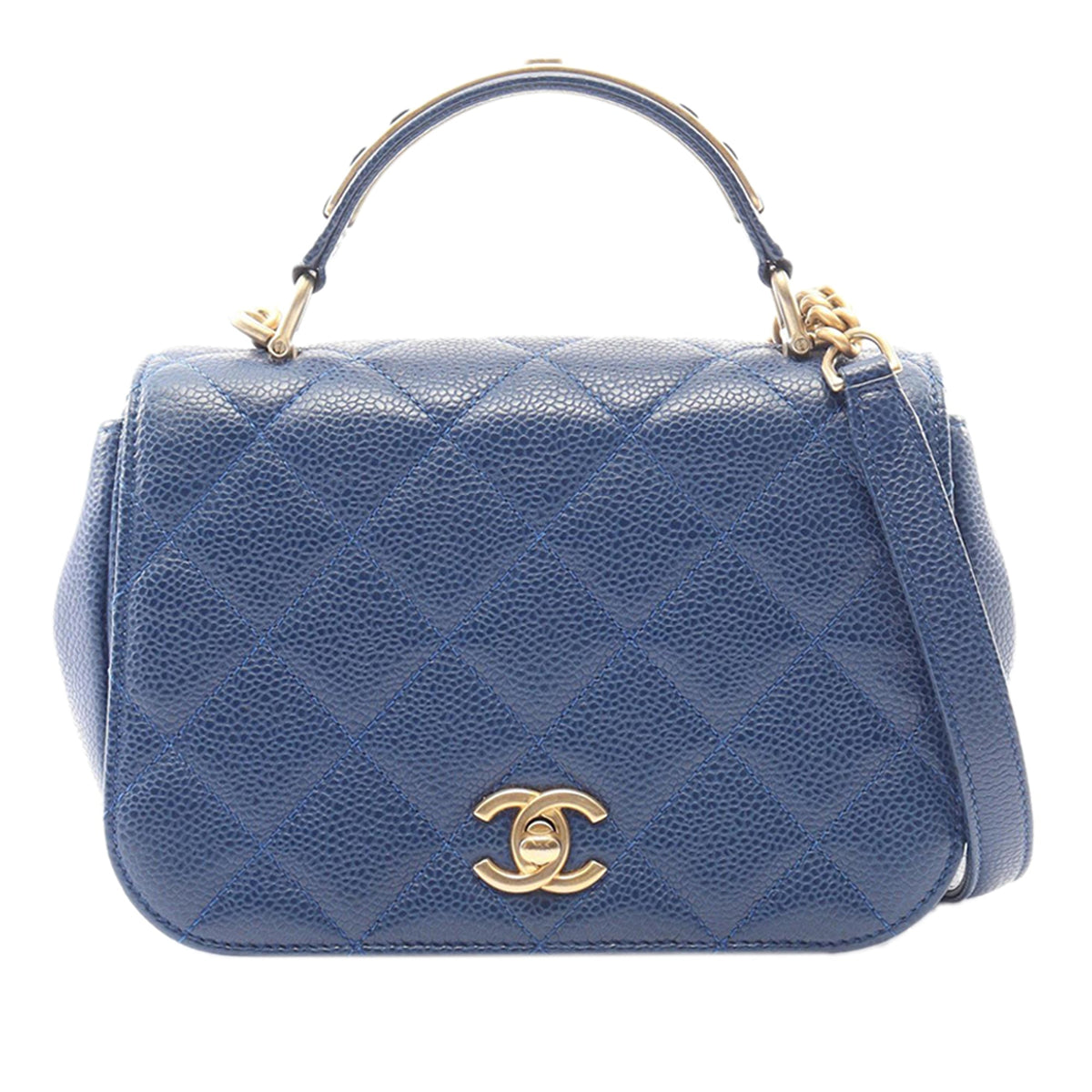 Chanel Small Quilted Caviar Carry Around Flap