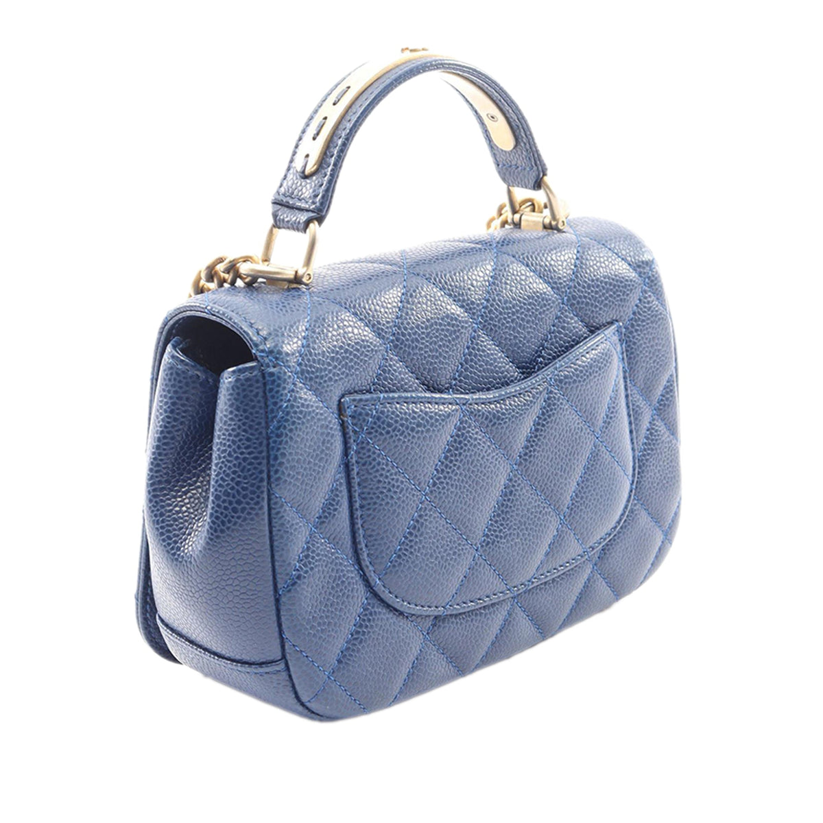 Chanel Small Quilted Caviar Carry Around Flap